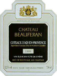 Chteau BEAUFERAN tiquette noire ft de chne